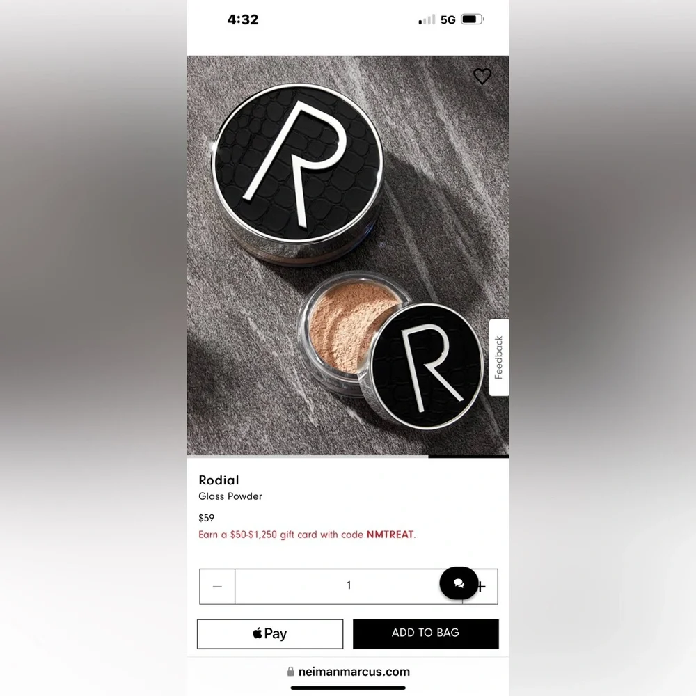 Rodial Glass Powder Loose Setting Powder New 8g